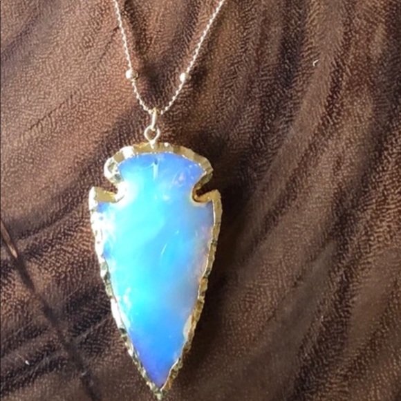 kealohi creations Jewelry - NWT Opalite Arrowhead Amulet Necklace Rare